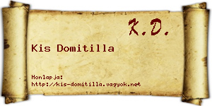 Kis Domitilla névjegykártya